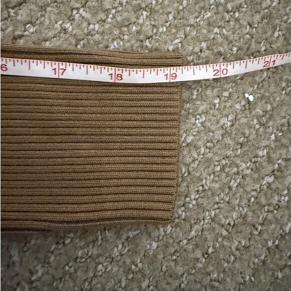 NWT Fashion Nova Tamara Camel Ribbed Knit Sweater Maxi Bodycon Dress Size M - Picture 9 of 13